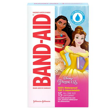 BAND-AID Brand Adhesive Bandages featuring Disney Princesses WATERPROOF